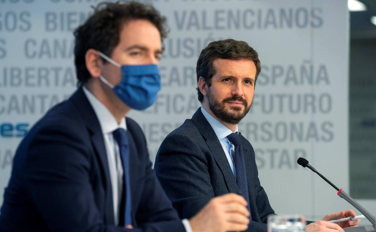 Teodoro García Egea y Pablo Casado. 