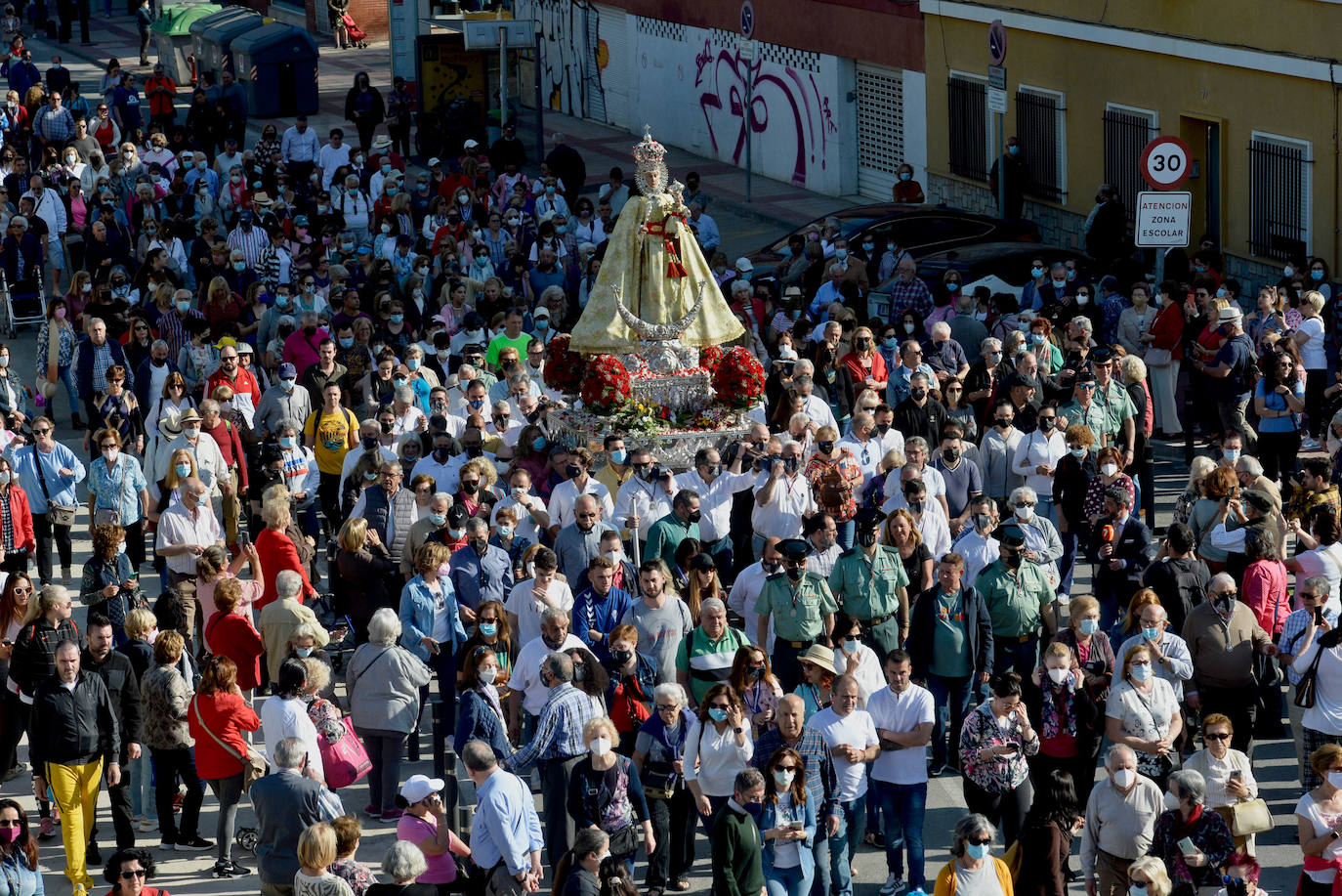 Fotos: La romería de la Morenica en su regreso a su santuario de Algezares, en imágenes