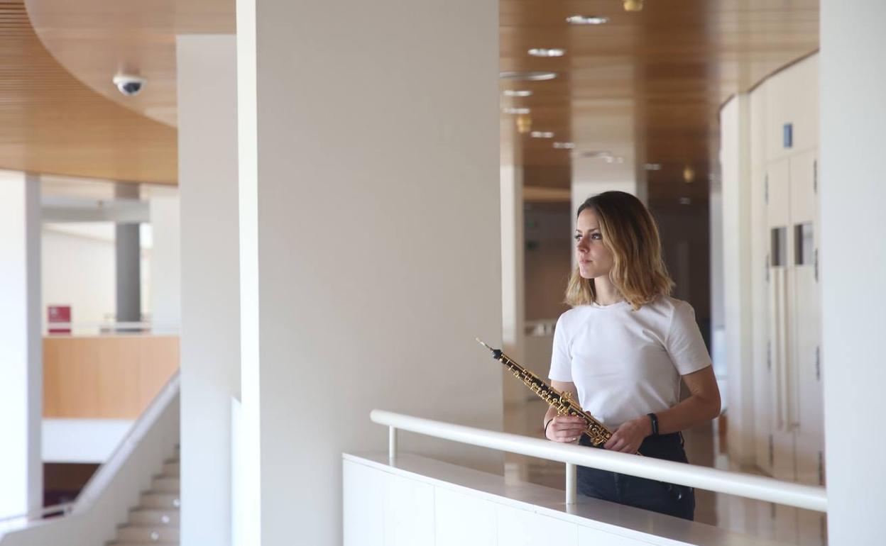 Cristina Gómez Godoy, ayer, en el Auditorio regional. 