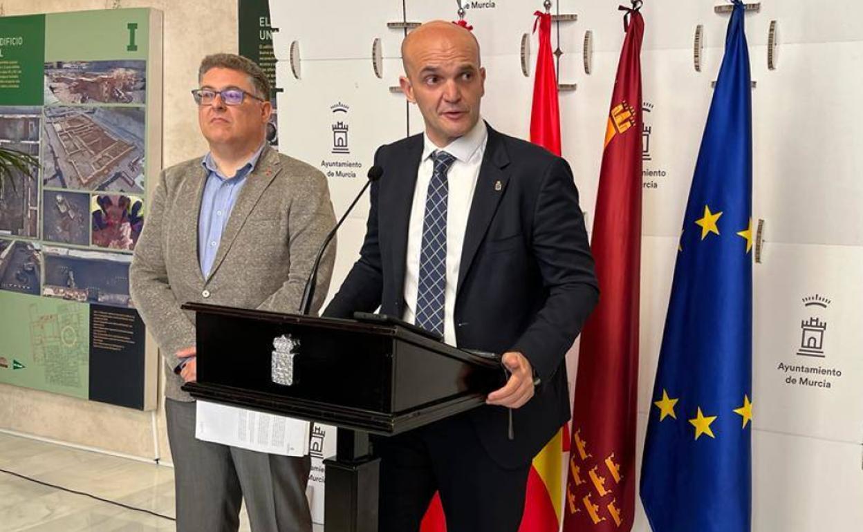 Andrés Guerrero y Enrique Lorca, este jueves. 