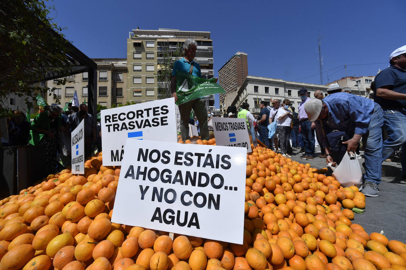 Fotos: Manifestación de los regantes del Trasvase en Alicante, este martes 17 de mayo