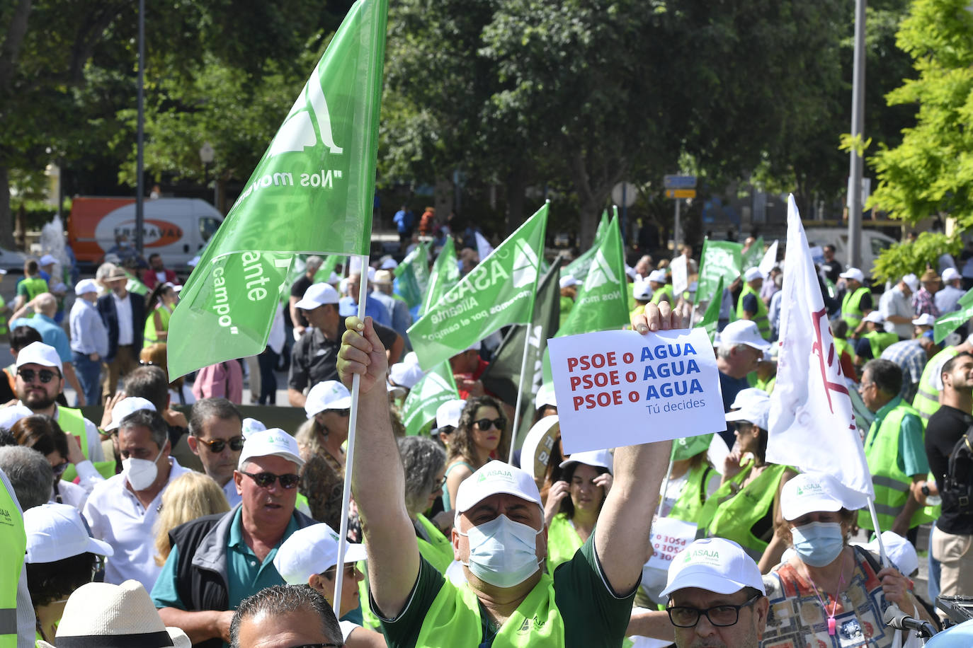 Fotos: Manifestación de los regantes del Trasvase en Alicante, este martes 17 de mayo