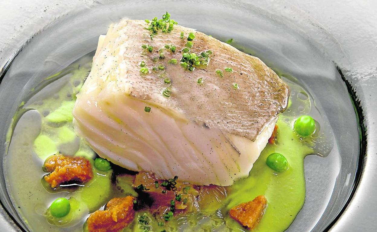 Bacalao al pilpil verde.