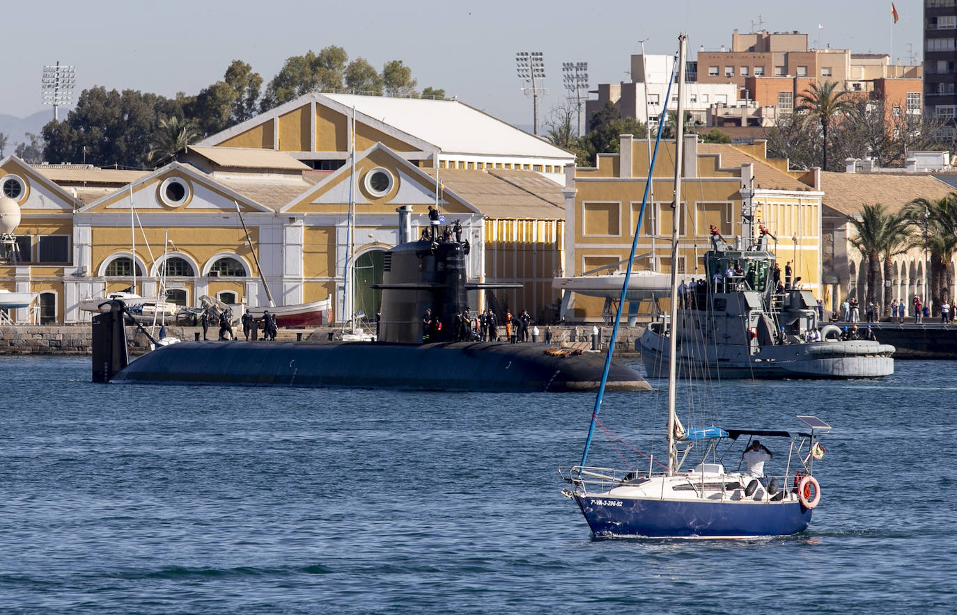 Fotos: El submarino S-81 &#039;Isaac Peral&#039; comienza las pruebas de mar frente a Escombreras