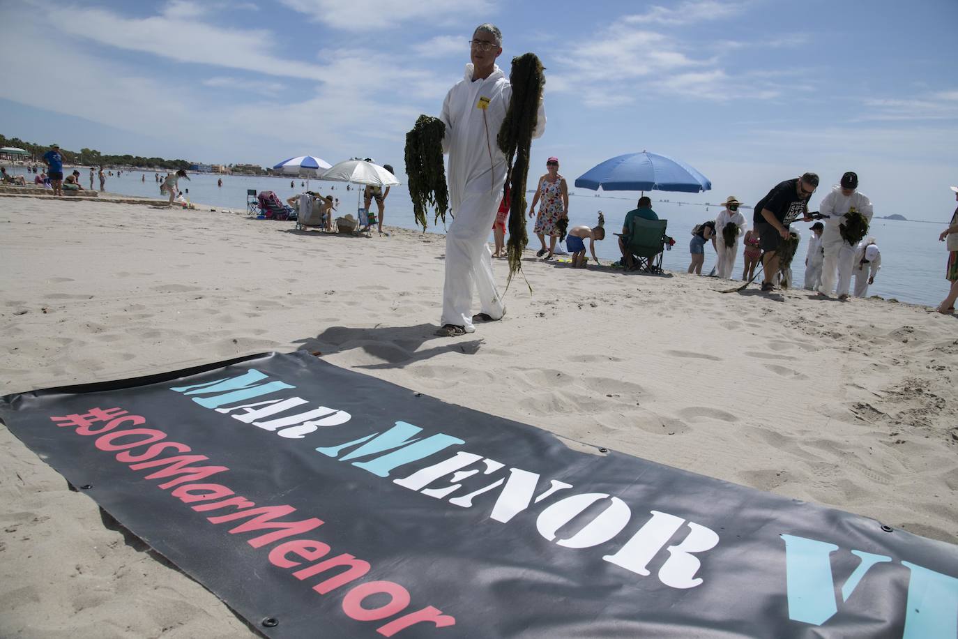 Fotos: Los actos simbólicos de protesta en el Mar Menor por el Día Mundial del Medio Ambiente