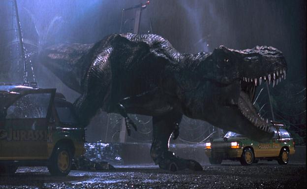 Una escena de 'Jurassic Park'. 