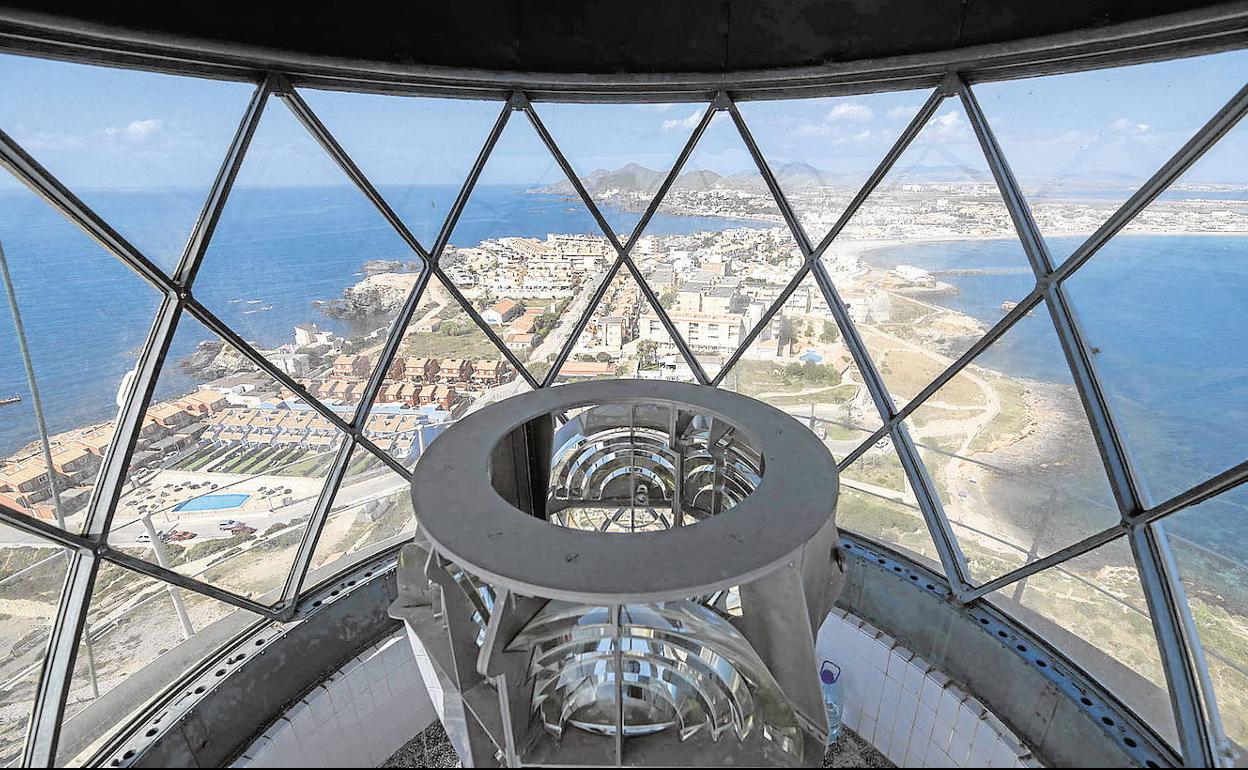 Vista de la Manga del Mar Menor desde el punto más alto del Faro de Cabo de Palos.