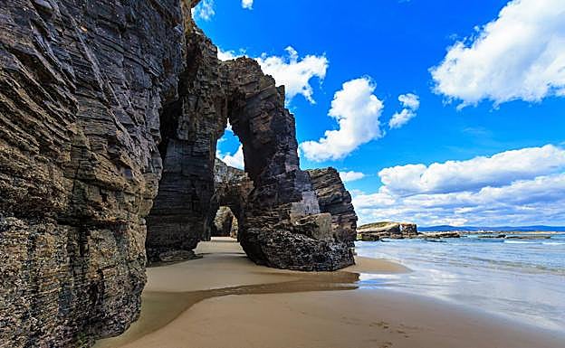 La playa de As Catedrais, en Galicia.