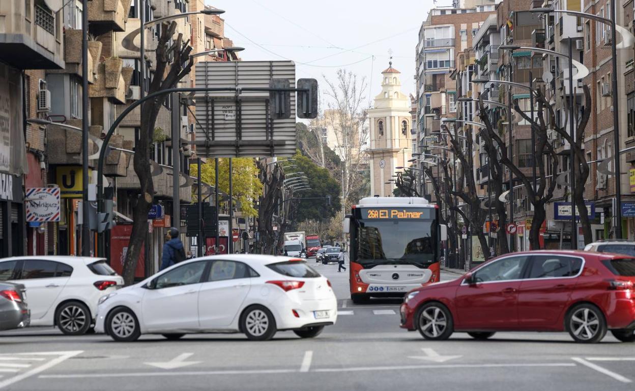 Tráfico en Murcia en una imagen de archivo. 