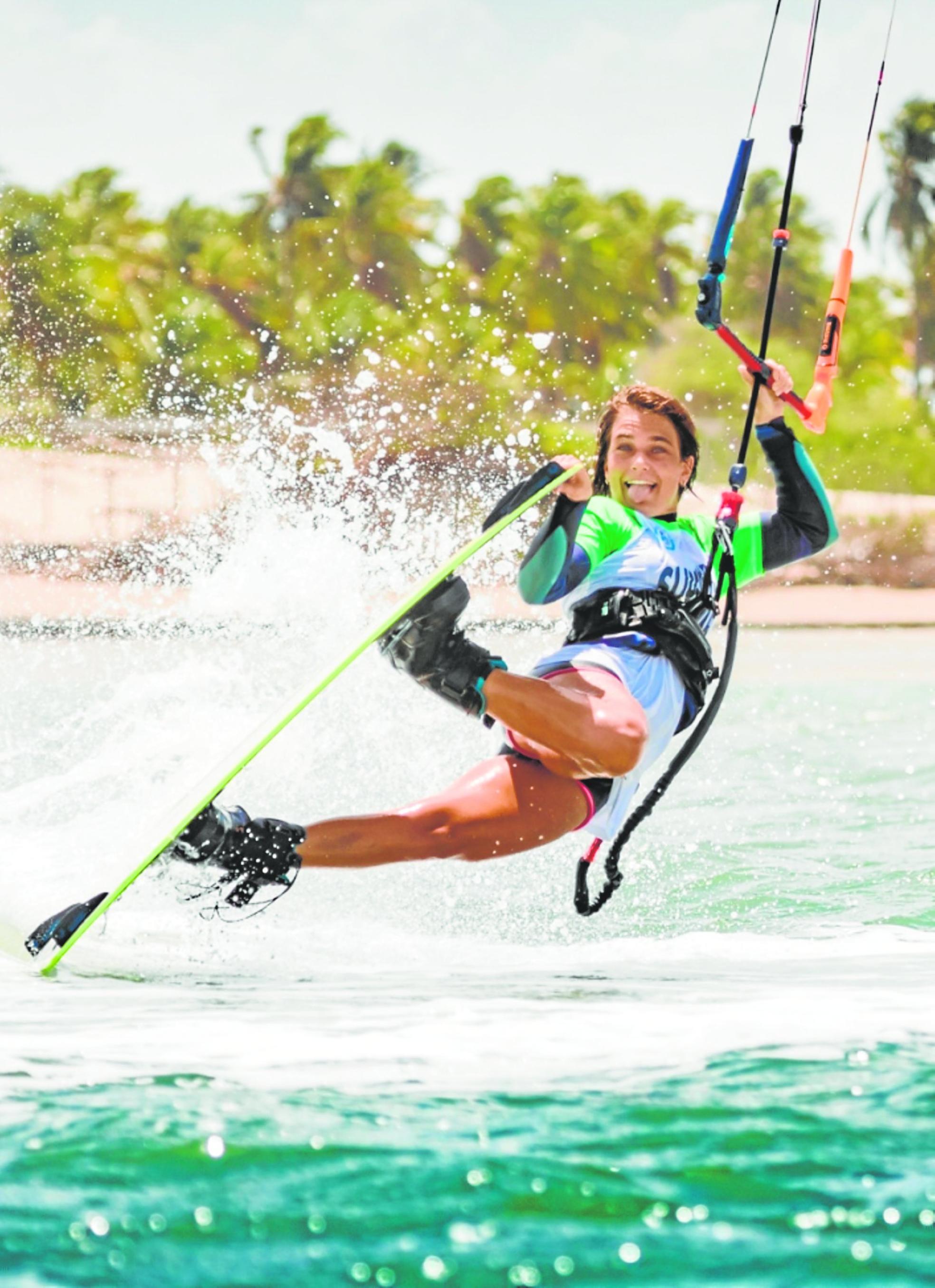 Claudia León, en acción, en una prueba de'freestyle'. 