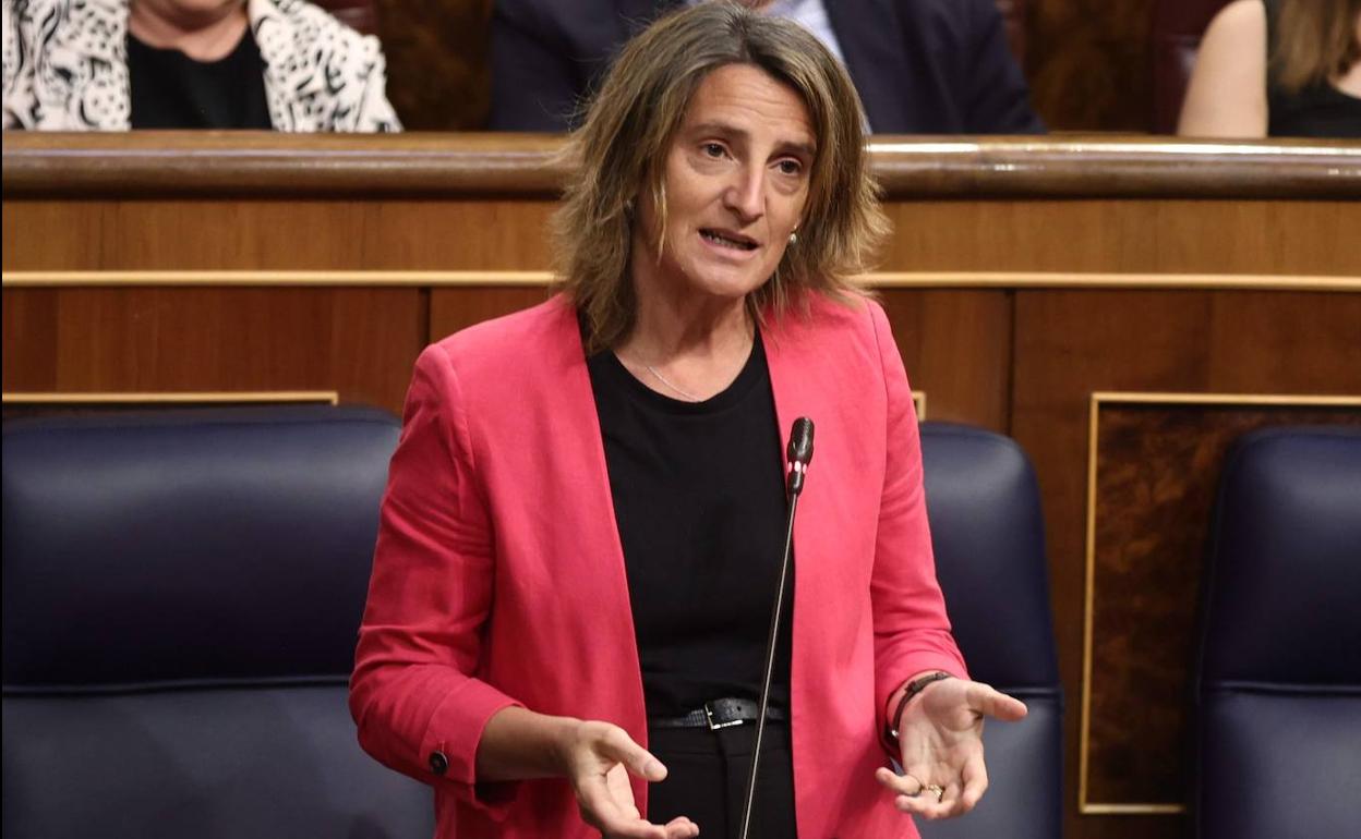 Teresa Ribera, en el Congreso de los Diputados.