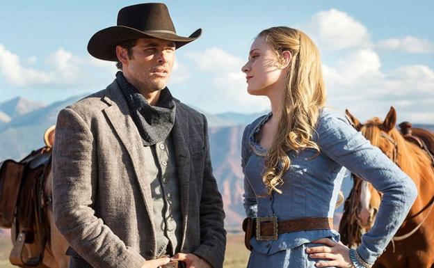 James Marsden y Even Rachel Wood, protagonistas de la primera temporada. 