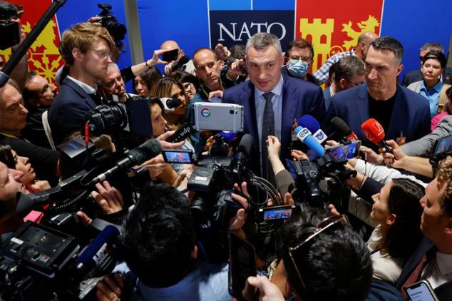 El alcalde de Kiev, Vitali Klitschko, este martes en Madrid. 