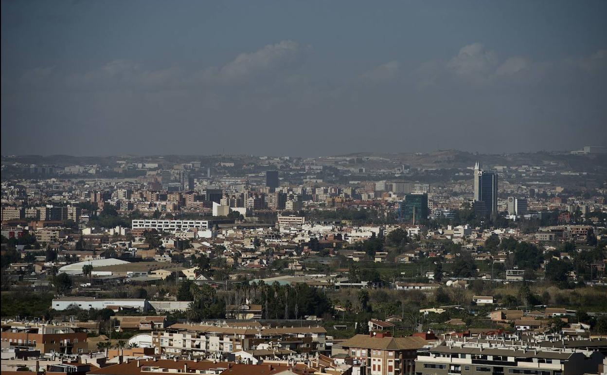 Vista panorámica de la ciudad de Murcia, en una foto de archivo.