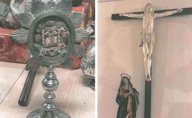 El relicario de la Santa Espina. Crucificado de marfil del siglo XVII. 