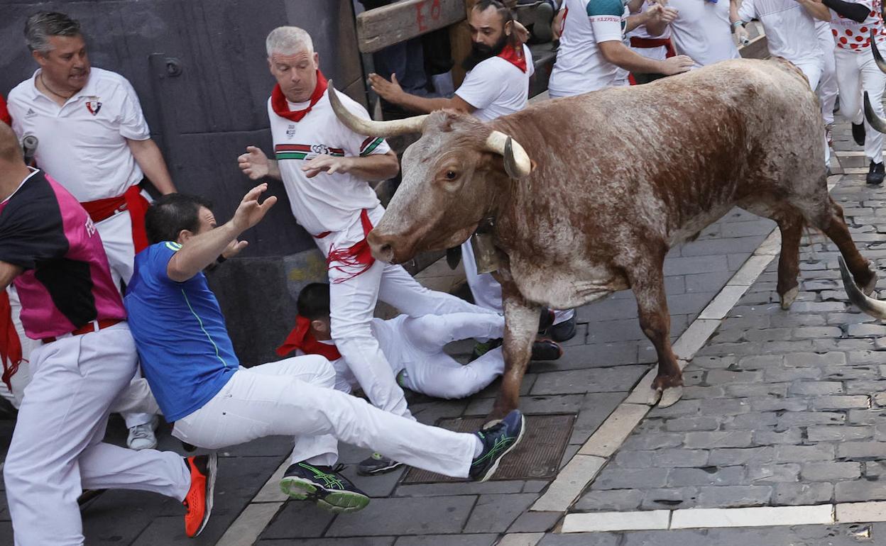 Los toros de Victoriano del Río 'vuelan' en Pamplona