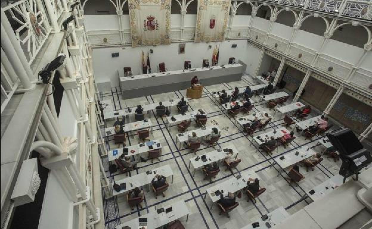 Pleno de la Asamblea Regional, en una fotografía de archivo. 