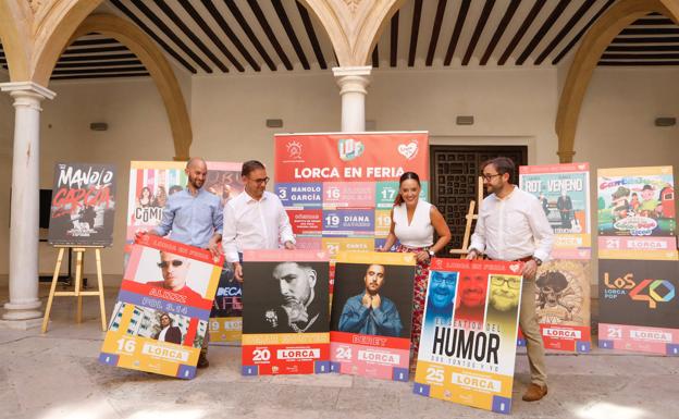 Presentación de los artistas que conformarán el programa de conciertos y actuaciones de la Feria de Lorca 2022.