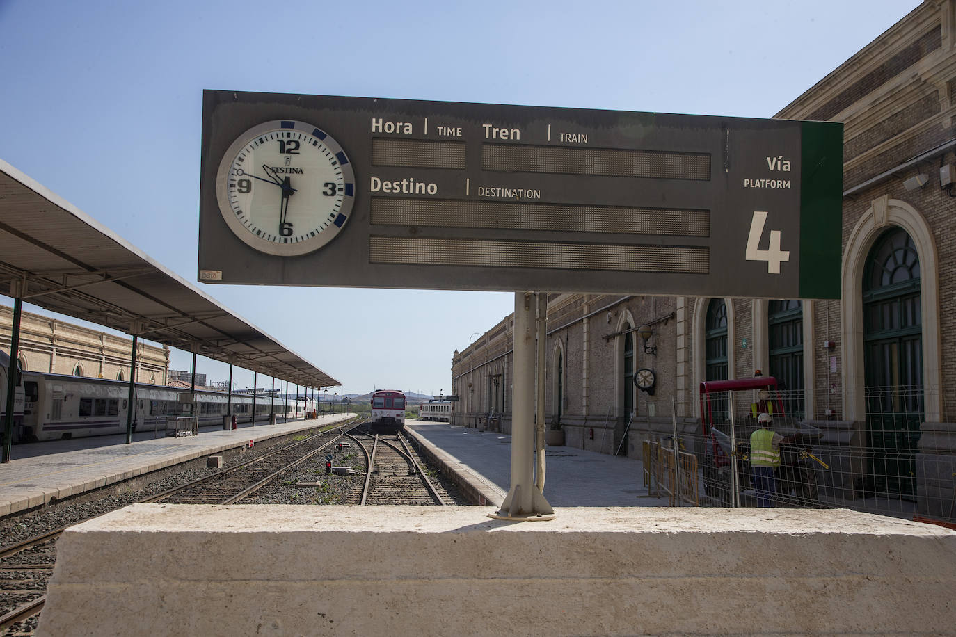 Fotos: Obras de rehabilitación de la estación de trenes de Cartagena