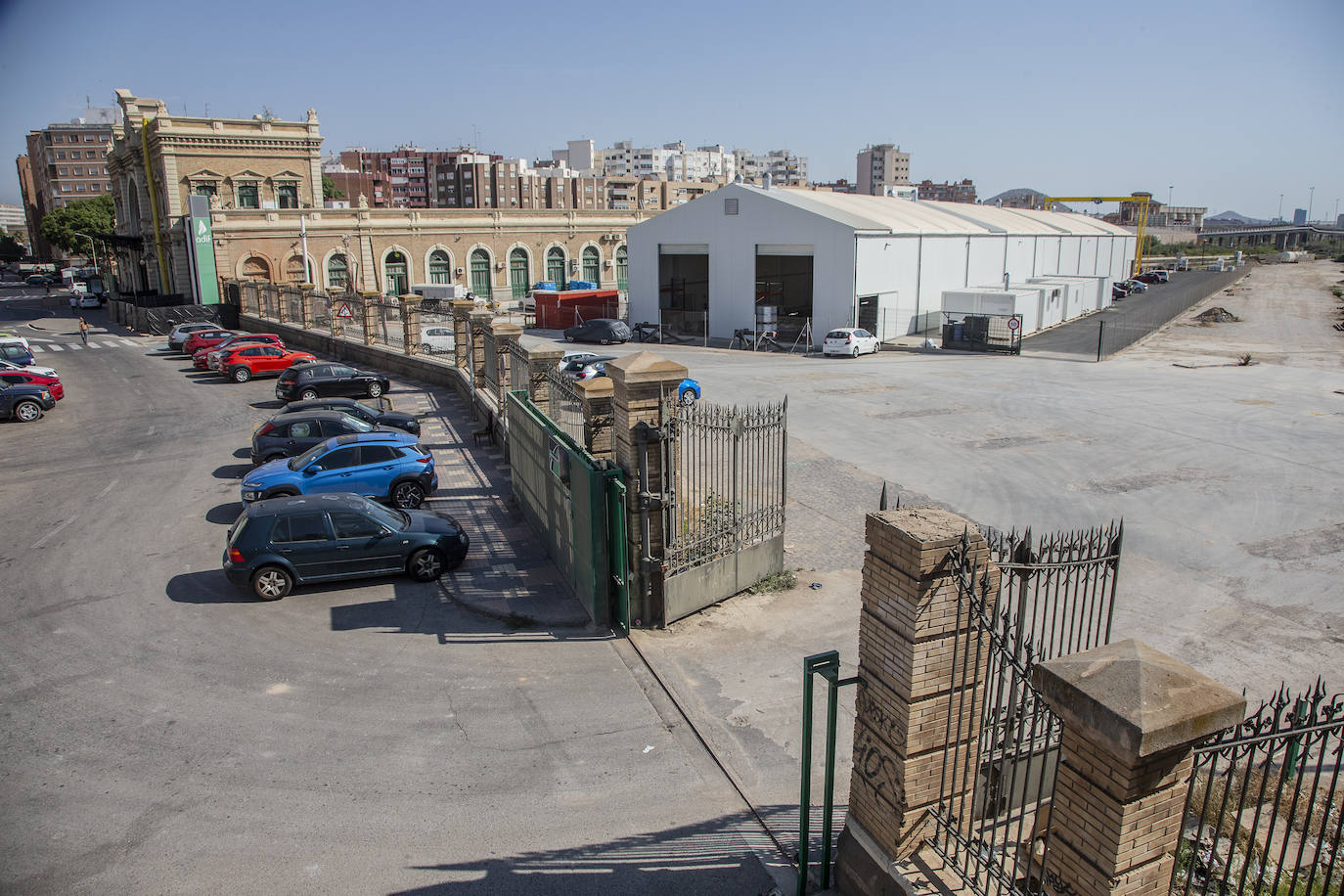 Fotos: Obras de rehabilitación de la estación de trenes de Cartagena
