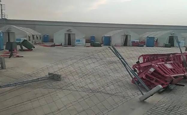 Imagen de los desperfectos ocasionados por el viento. 