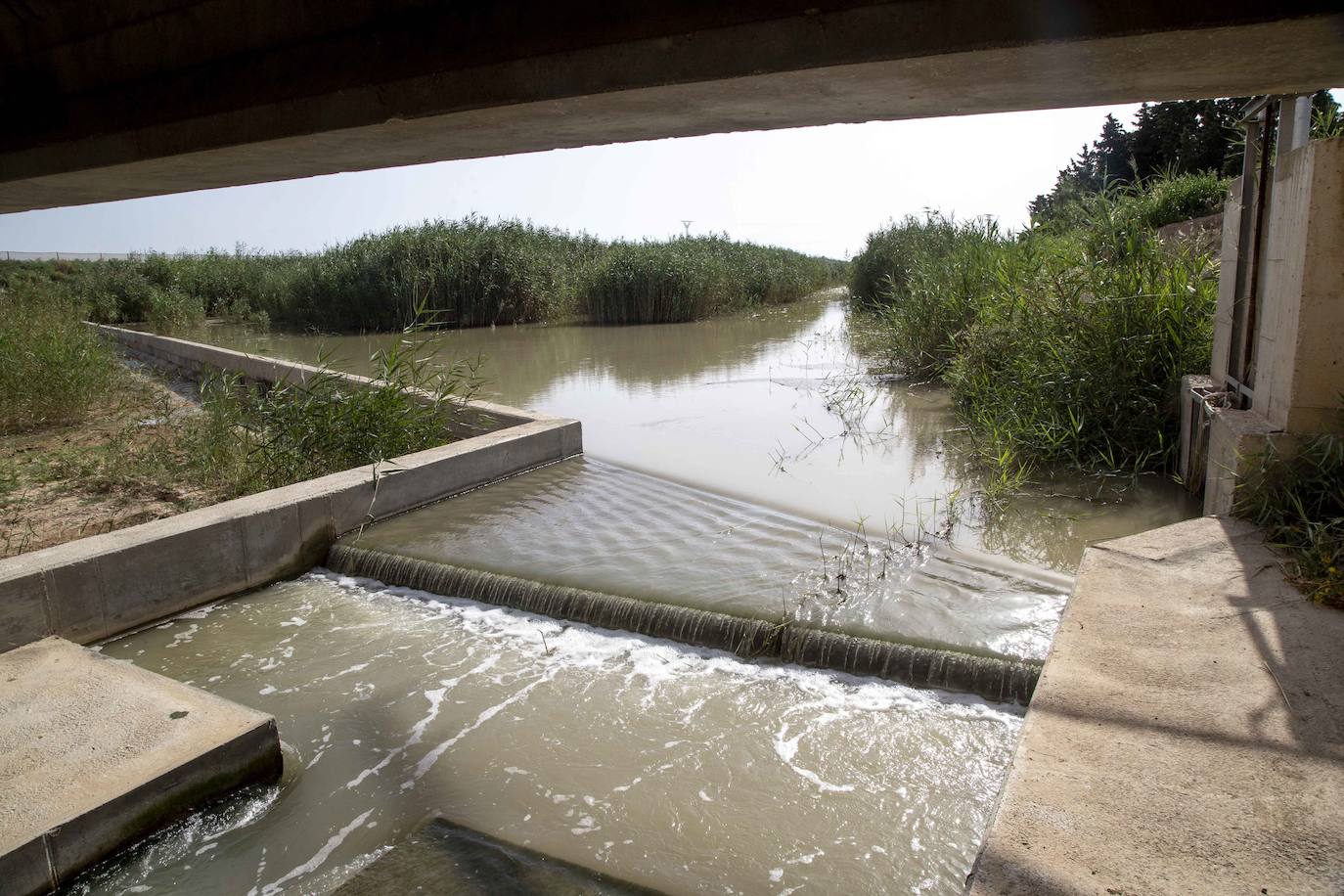Vertidos en la rambla del Albujón, en una imagen de archivo.