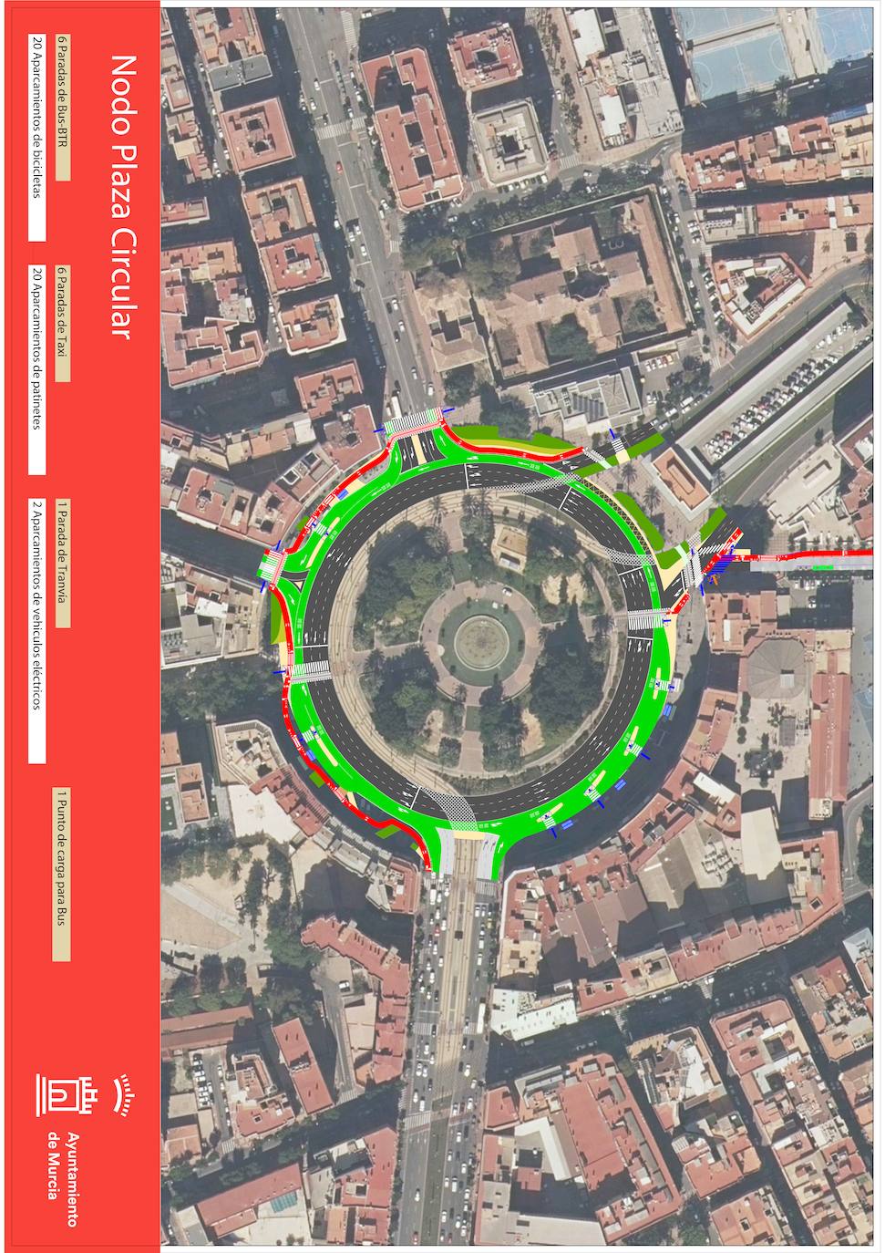 Fotos: Recreación del nodo intermodal que se construirá en la Circular de Murcia