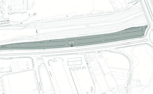 Plano del parking disuasorio previsto en la avenida Región Murciana.