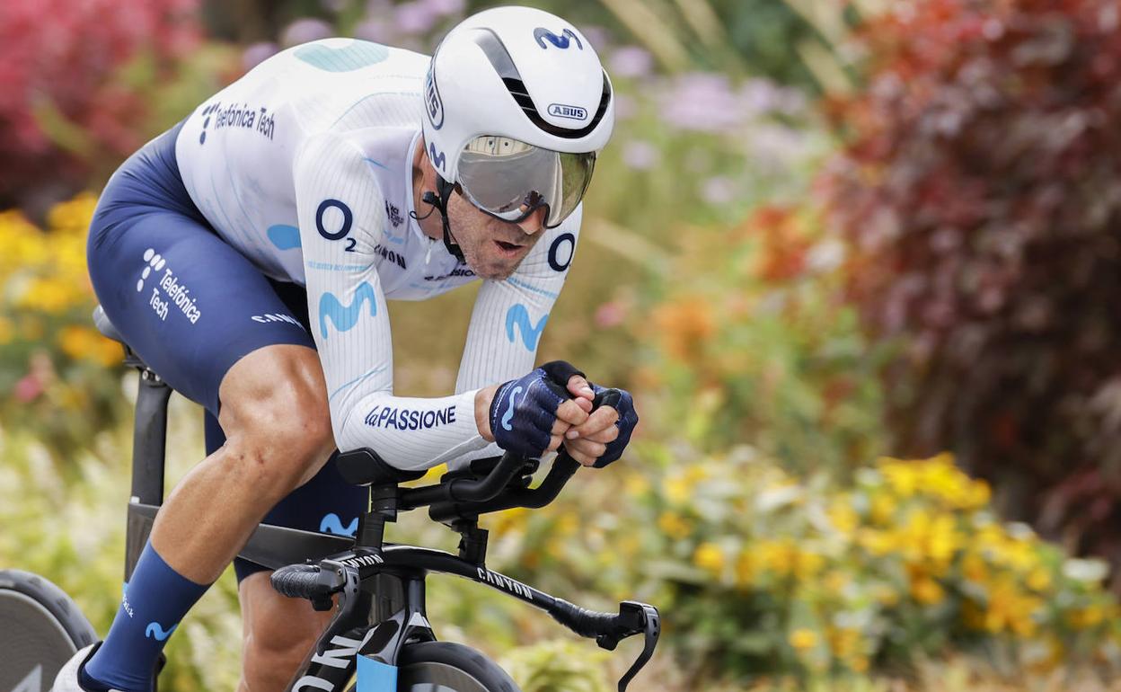 Alejandro Valverde, durante la décima etapa de la Vuelta.