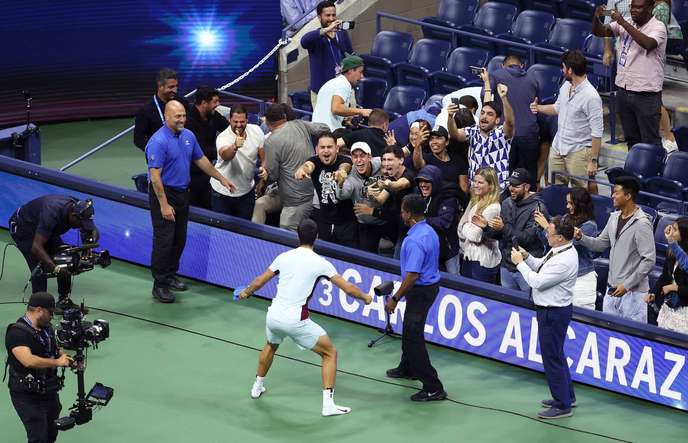 Fotos: Así celebró la victoria Carlos Alcaraz frente a Sinner en el US Open