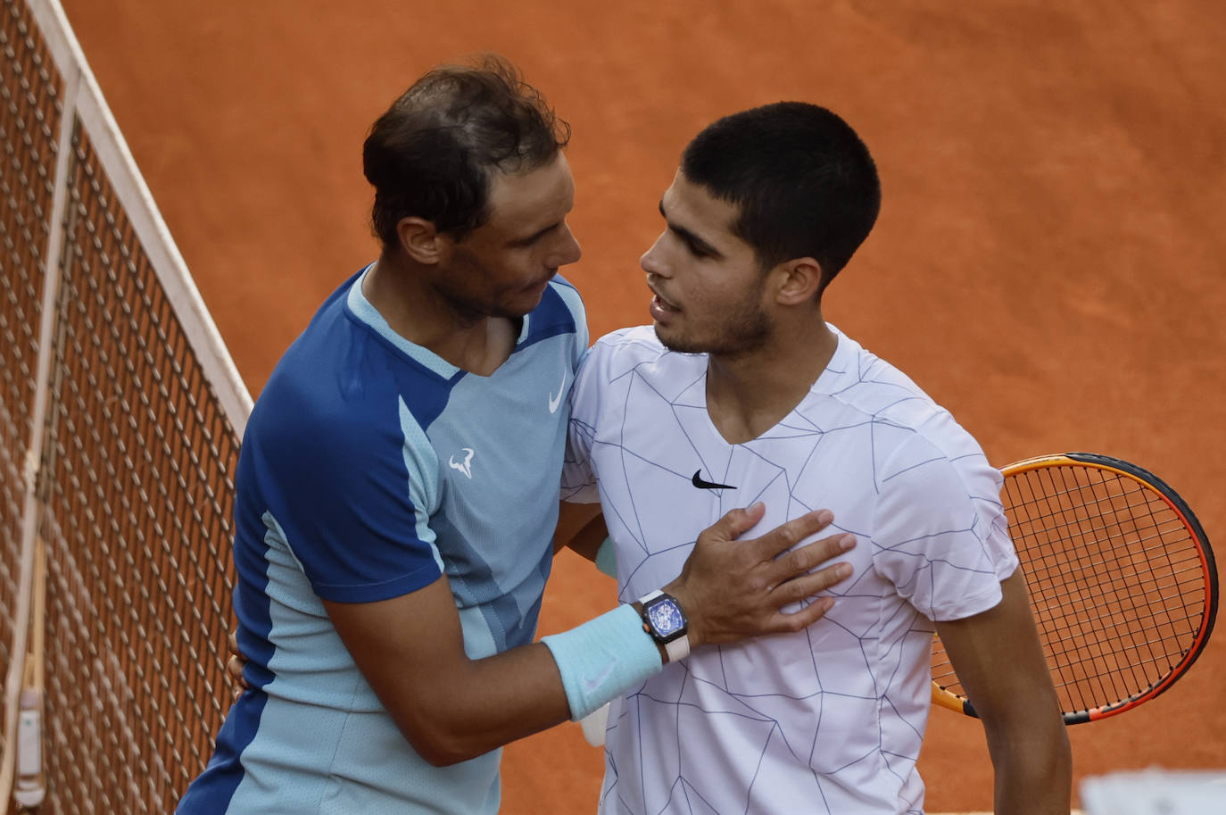 Tras Barcelona, el murciano siguió imbatible en Madrid. En cuartos de final consiguió una de las victorias con más repercusión al tumbar a Rafa Nadal, el mejor deportista español de todos los tiempos.