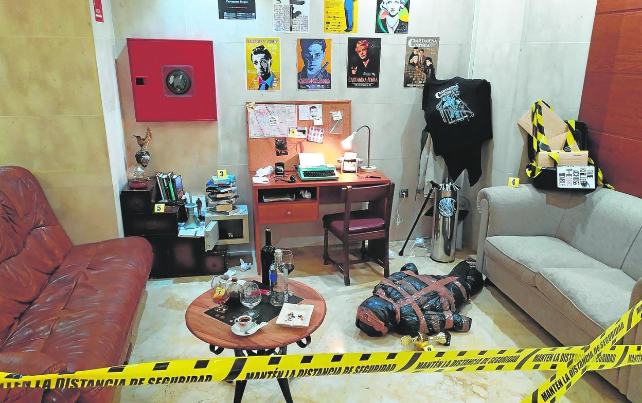 'Escenario del crimen', en el Hotel Los Habaneros. 