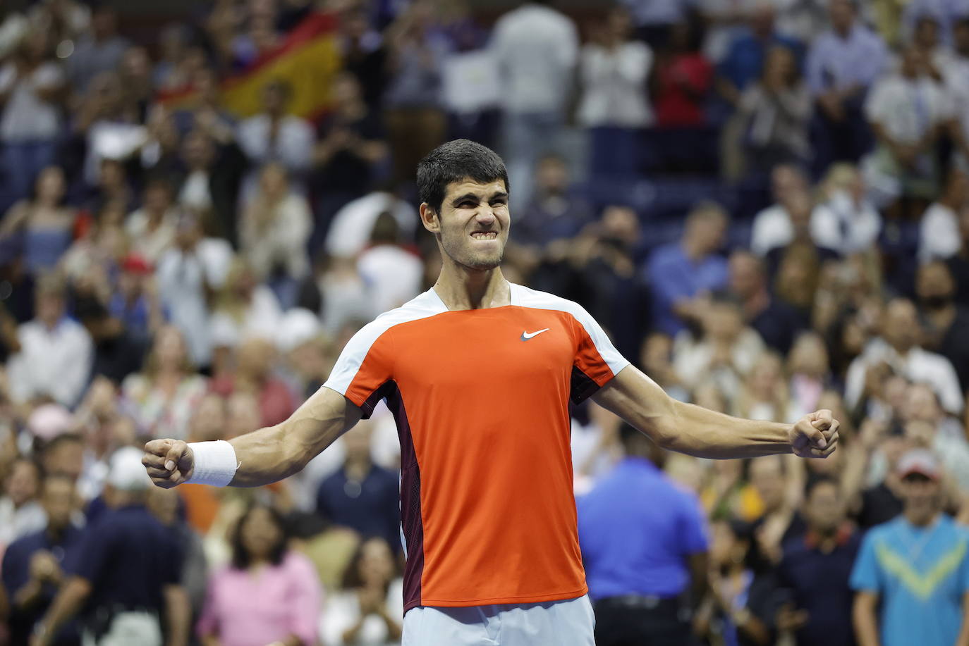 Fotos: Así celebró Alcaraz la victoria ante Tiafoe