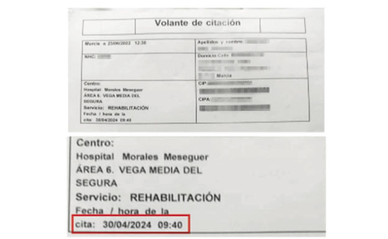 Citas para abril de 2024 en Rehabilitación del Morales Meseguer