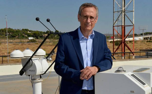 Juan Esteban Palenzuela, delegado territorial de la Agencia Estatal de Meteorología (Aemet) en la Región de Murcia, este martes. 