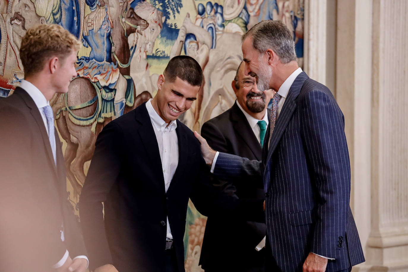 Fotos: El Rey recibe a Carlos Alcaraz tras su victoria en el US Open 2023