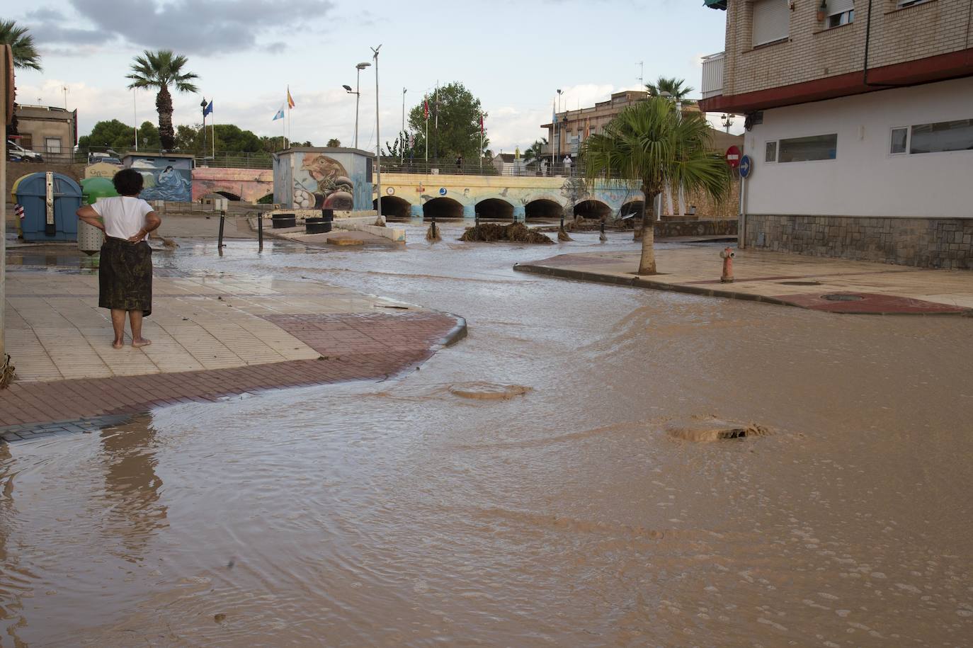 Fotos: El aviso rojo por lluvias deja en Los Alcázares 130 litros acumulados, en imágenes