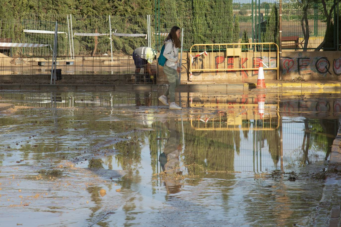 Fotos: El aviso rojo por lluvias deja en Los Alcázares 130 litros acumulados, en imágenes