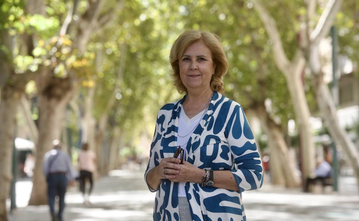 Mar Montaner, la autora del libro, ayer en Murcia. 