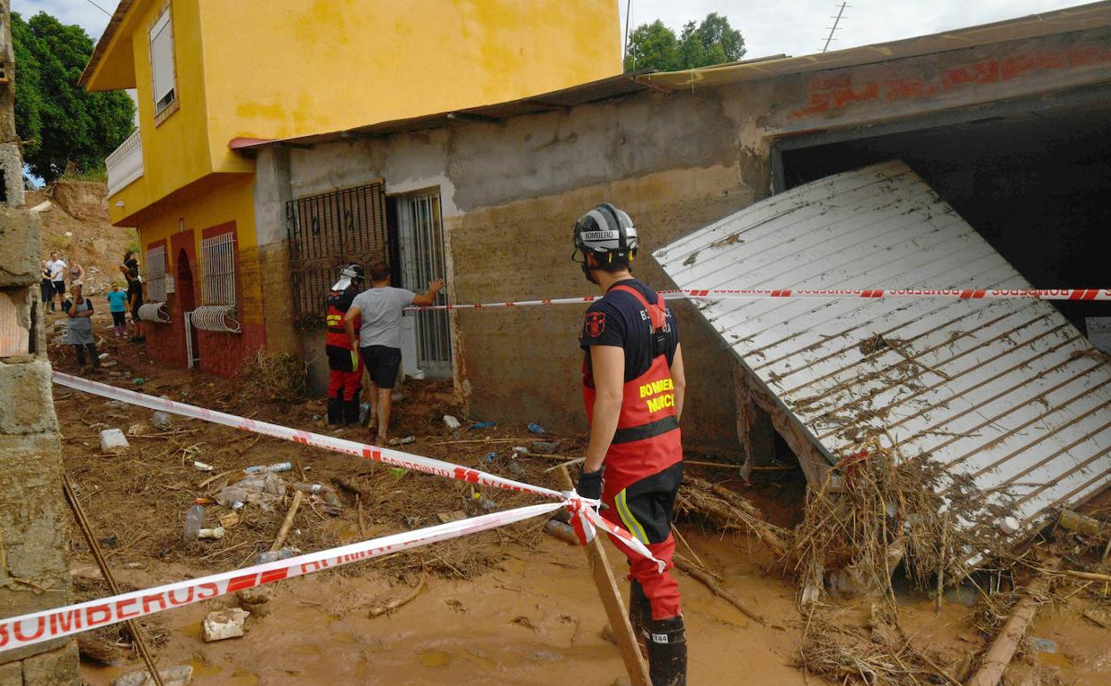 Destrozos provocados por las lluvias en Javalí Viejo.