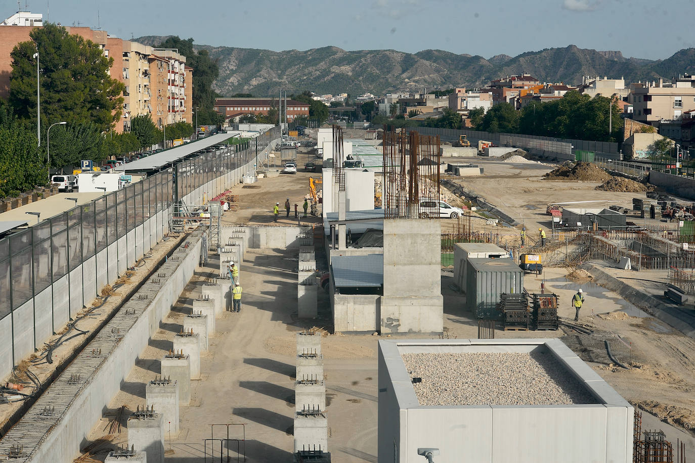 Fotos: Obras en la estación de tren del Barrio del Carmen de Murcia para la llegada del AVE