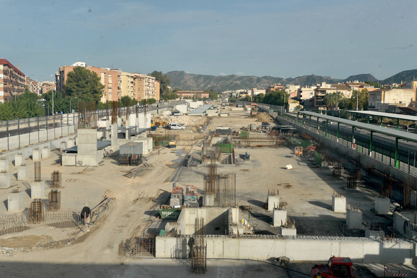 Fotos: Obras en la estación de tren del Barrio del Carmen de Murcia para la llegada del AVE