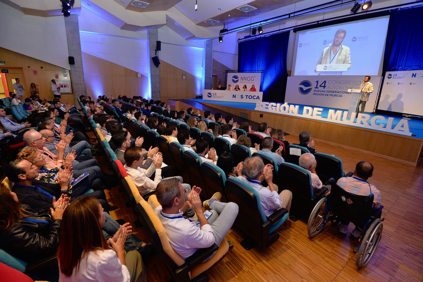 Un momento del Congreso de Nuevas Generaciones celebrado en la UMU este sábado. 