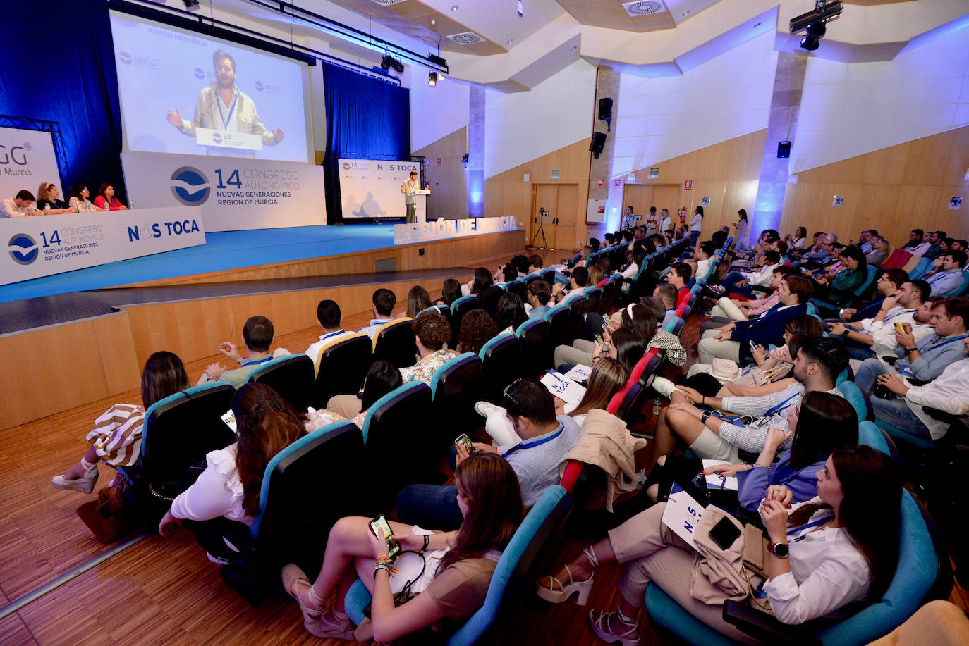 Un momento del Congreso de Nuevas Generaciones celebrado en la UMU este sábado. 