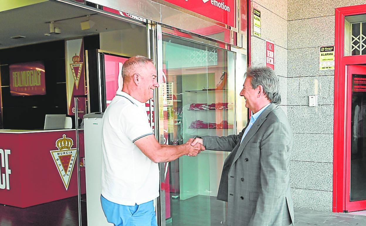 Felipe Moreno y Agustín Ramos, el pasado 28 de septiembre en el Enrique Roca. 