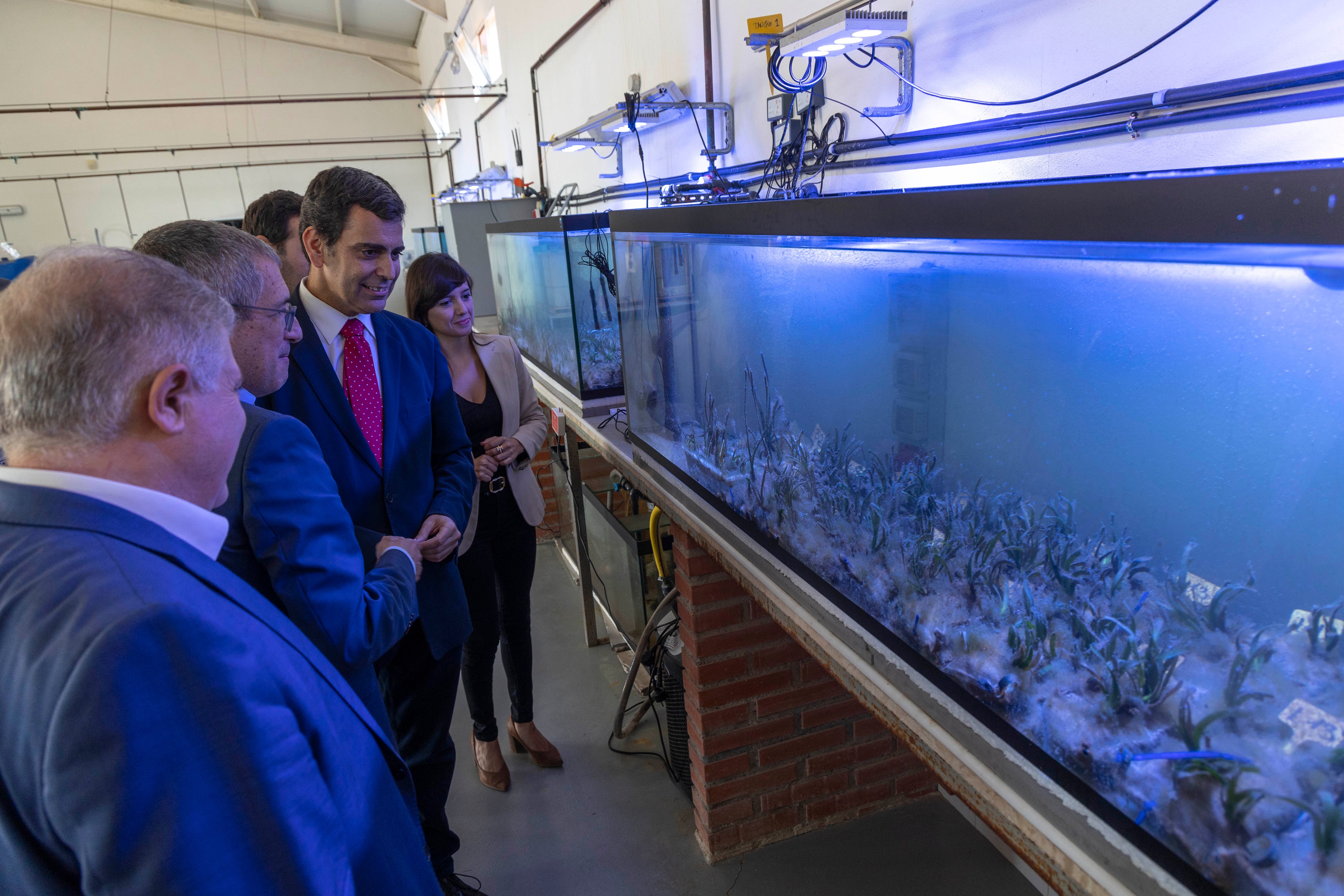 Fotos: El secretario de Estado de Medio Ambiente, Hugo Morán, visita la Bahía de Portmán, en imágenes