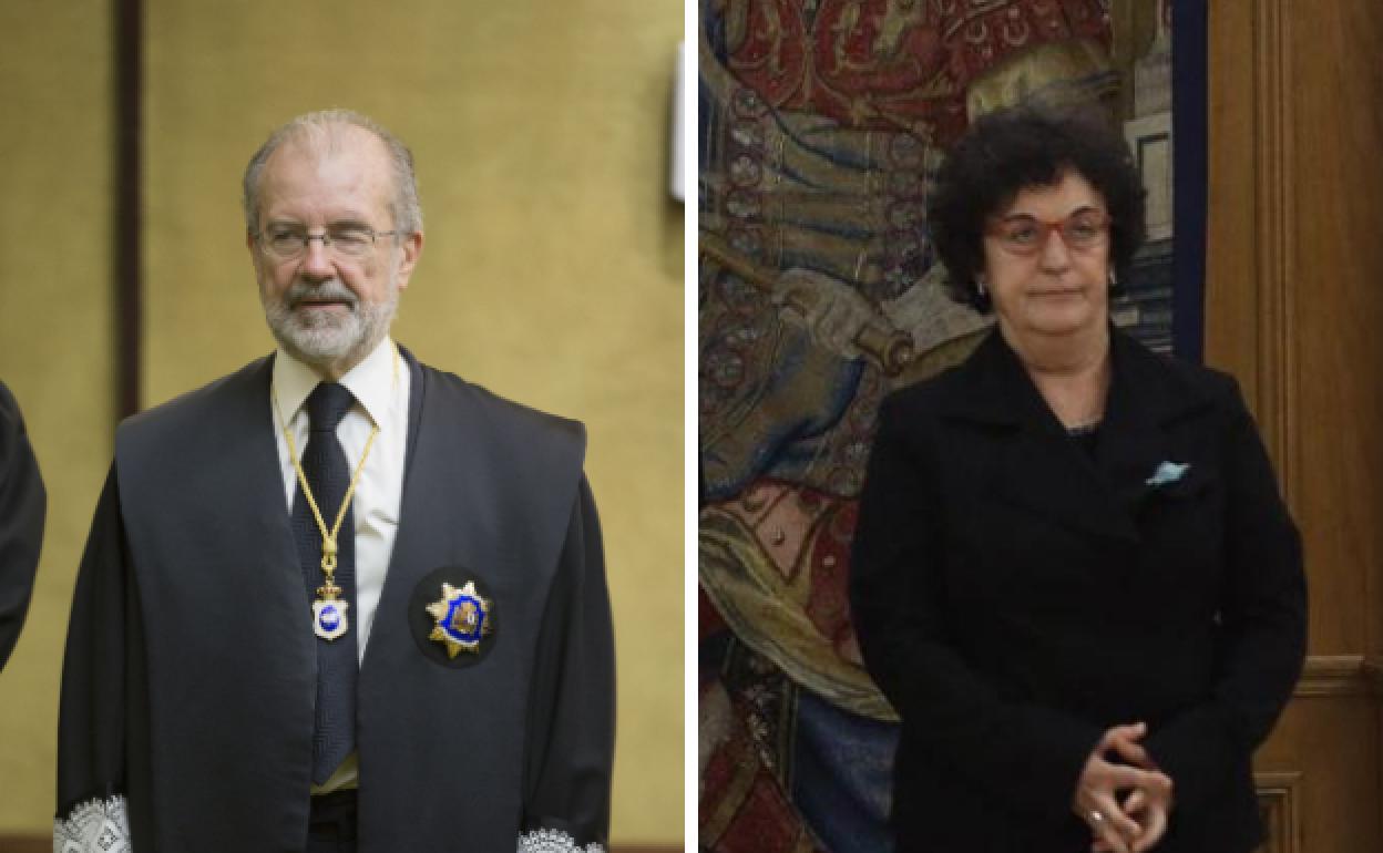 Los magistrados Juan Antonio Xiol y María Luisa Balaguer. 