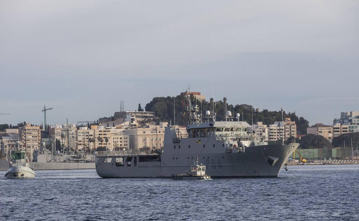 Imagen de archvo de un patrullero saliendo del Puerto de Cartagena. 