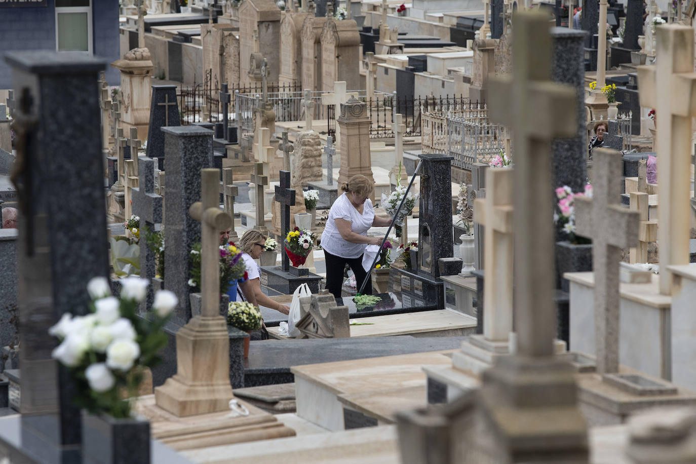 Fotos: Preparativos en el cementerio de Cartagena