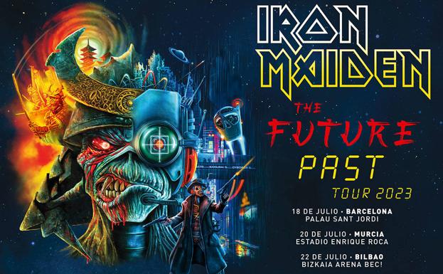 Cartel de la gira 'The Future Past' de Iron Maiden.